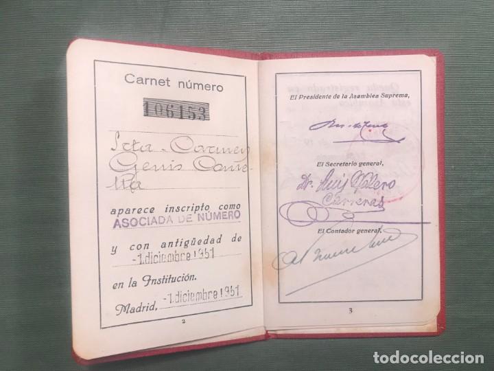 Documentos antiguos: CARNET DE LA CRUZ ROJA - A&Ntilde;O 1951 - - Foto 3
