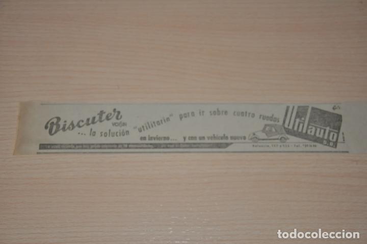 Documentos antiguos: anuncio biscuter - Foto 1