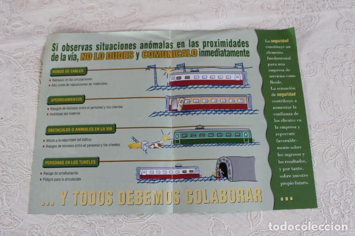 Documentos antiguos: RENFE LA SEGURIDAD DEPENDE DE TODOS - Foto 3