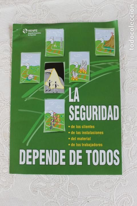 Documentos antiguos: RENFE LA SEGURIDAD DEPENDE DE TODOS - Foto 1