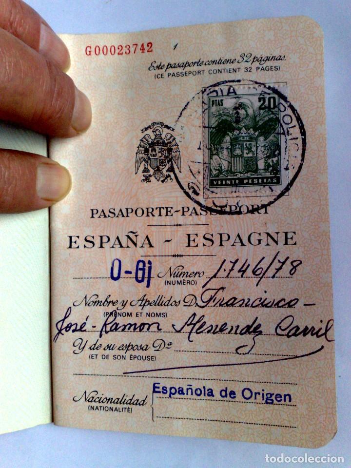 Documentos antiguos: Pasaporte ESPA&Ntilde;A DE UN INGENIERO DE MINAS,Expedido 1978 en GIJON (OVIEDO)