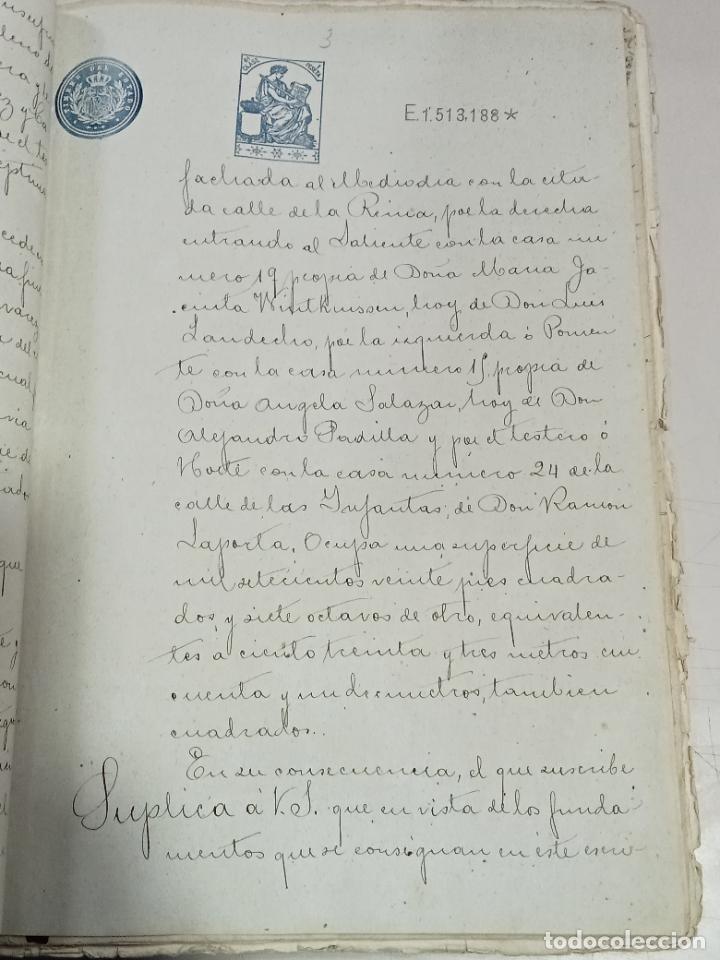 Documentos antiguos: CONSTITUCI&Oacute;N DE TESTAMENTO. MADRID. DISTRITO NORTE. 1875. VER - Foto 3