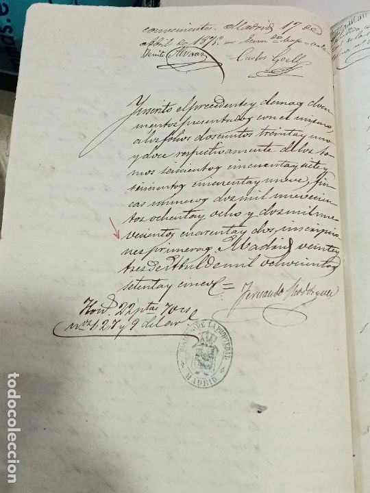 Documentos antiguos: CONSTITUCI&Oacute;N DE TESTAMENTO. MADRID. DISTRITO NORTE. 1875. VER - Foto 7