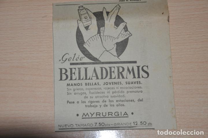 Documentos antiguos: anuncio belladermis myrurgia - Foto 1