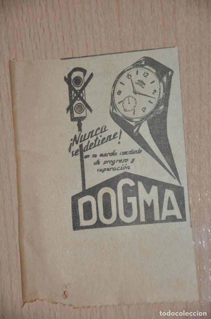 Documentos antiguos: anuncio relojes dogma - Foto 1