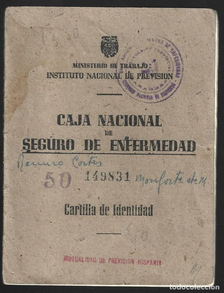 Documentos antiguos: 1 LIBRETA ANTIGUA CAJA NACIONAL DE SEGURO DE ENFERMEDAD A&Ntilde;O 1950