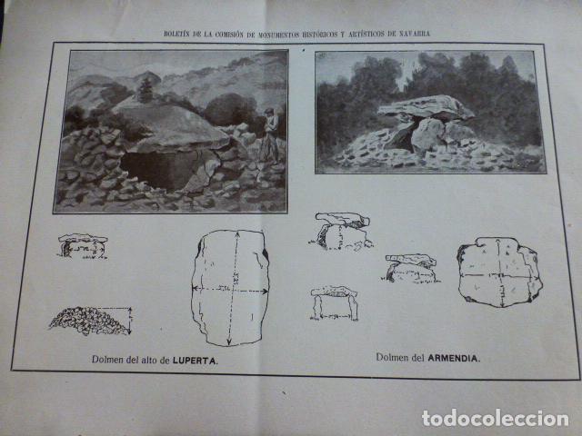Documentos antiguos: DOLMENES DE LUPERTA Y ARMENDIA NAVARRA LAMINA HACIA 1910 20 X 28 CMTS