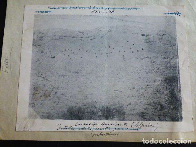 Documentos antiguos: BOCAIRENTE VALENCIA VISTA DE LAS CUEVAS ANTIGUA LAMINA HACIA 1900 21,5 X 16 CMTS