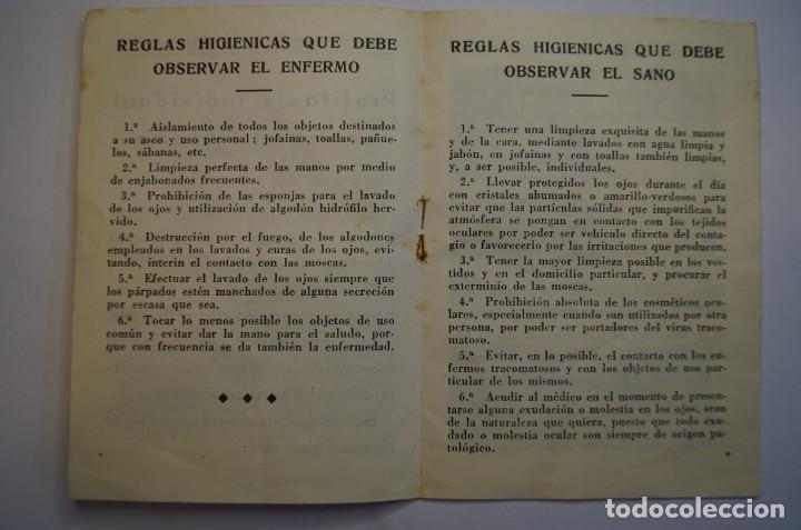 Documentos antiguos: cartilla de profilaxis individual contra el tramoca - Foto 3