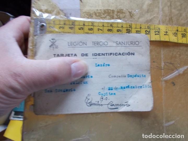 Documentos antiguos: LEGION TERCIO SANJURIO TARGETA DE IDENTIFICACION A&Ntilde;OS 30