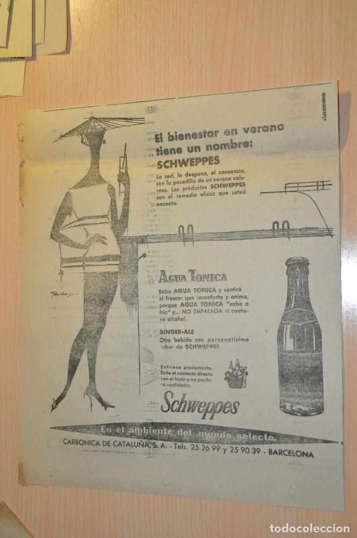 Documentos antiguos: anuncio agua tonica schweppes - Foto 1