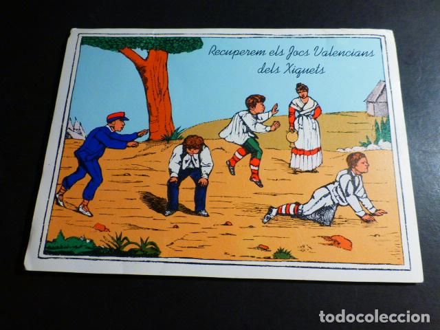 Old Documents: VALENCIA JUEGOS TRADICIONES VALENCIANOS CARPETA CON 12 TARJETAS 12 X 16 CMTS