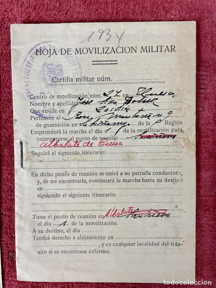 Documentos antiguos: CONJUNTO DOCUMENTACI&Oacute;N SERVICIO MILITAR. ESPA&Ntilde;A. 1937 - Foto 21