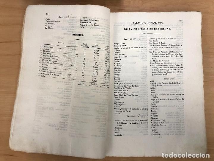 Documentos antiguos: SUBDIVISION EN PARTIDOS JUDICIALES DE LA PENINSULA E ISLAS ADYACENTES. 1834 - Foto 3