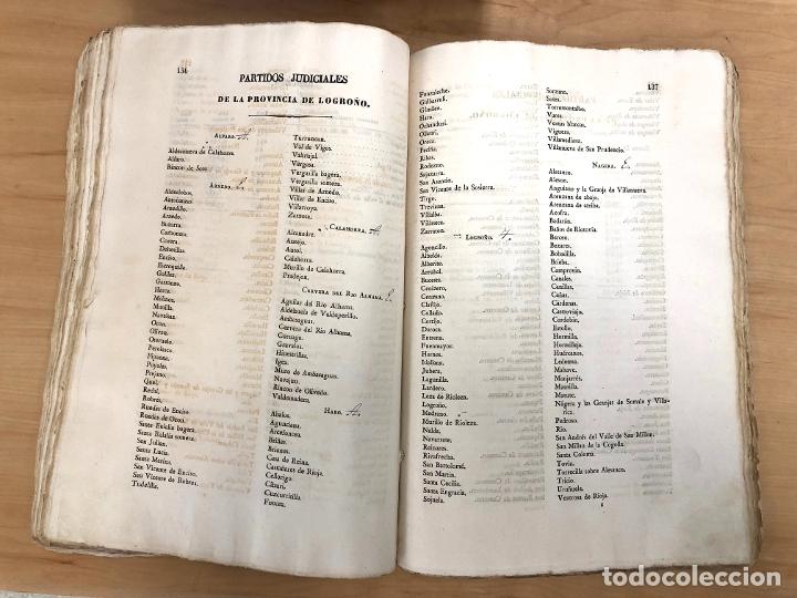 Documentos antiguos: SUBDIVISION EN PARTIDOS JUDICIALES DE LA PENINSULA E ISLAS ADYACENTES. 1834 - Foto 5