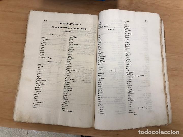 Documentos antiguos: SUBDIVISION EN PARTIDOS JUDICIALES DE LA PENINSULA E ISLAS ADYACENTES. 1834 - Foto 6