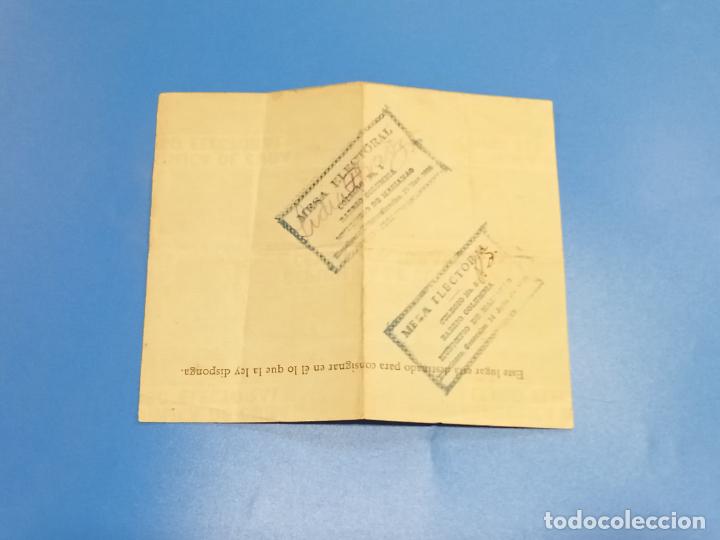 Documentos antiguos: CUBA. C&Eacute;DULA ELECTORAL. SANTA CLARA. 1936. VER - Foto 2