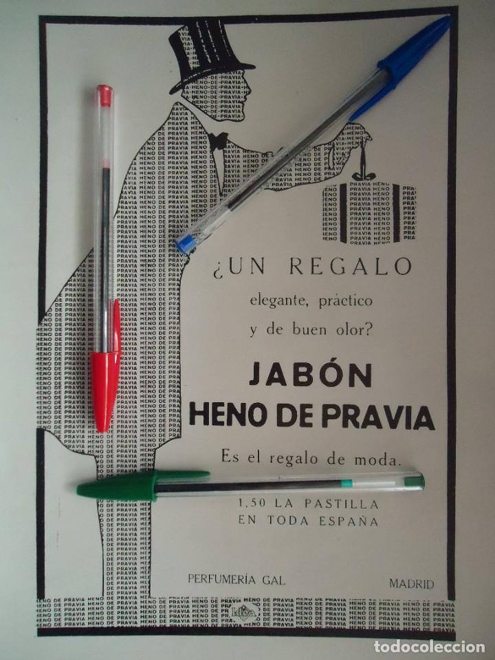 Documentos antiguos: publicidad vintage jabon heno pravia gal madrid art deco a&ntilde;os 20 perfumeria drogueria farmacia