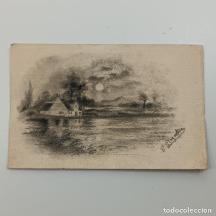 Documentos antiguos: DIBUJO POSTAL - P. LLAGOSTERA - DIBUJO AL CARB&Oacute;N / 150 - Foto 1