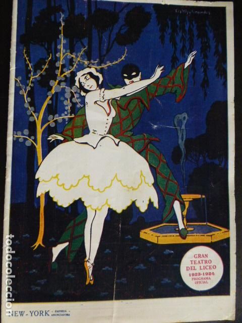 Documentos antigos: BARCELONA PROGRAMA TEATRO DEL LICEO 1923 1924 LA NOVIA VENDIDA