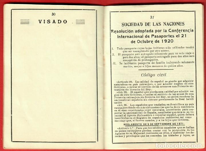 Documentos antiguos: Espa&ntilde;a - Spain - Pasaporte completo Passport - Visas - Foto 11