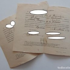 Documentos antiguos: 2 DECLARACIONES AUTÉNTICAS EN CATALÁN SOBRE DISPOSICIÓN DE LA CONDUCCIÓN Y ENTIERRO DEL CADÁVER 1932. Lote 341880283