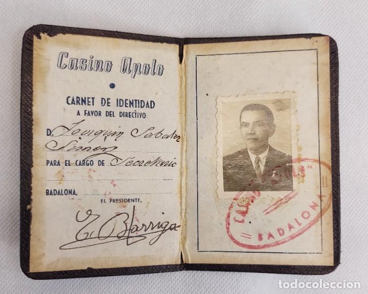 Documentos antiguos: CARNET DE CASINO APOLO. - Foto 2