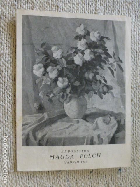 Documents Anciens: EXPOSICION PINTURA MAGDA FOLCH MADRID 1953 INVITACION SALA MACARRON