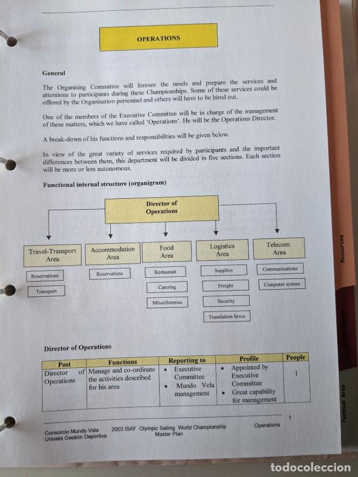 Documentos antiguos: ISAF 2003 CADIZ - OLYMPIC SAILING WORLD CHAMPIONSHIPS - MASTER PLAN - EXCEPCIONAL DOCUMENTO - Foto 4