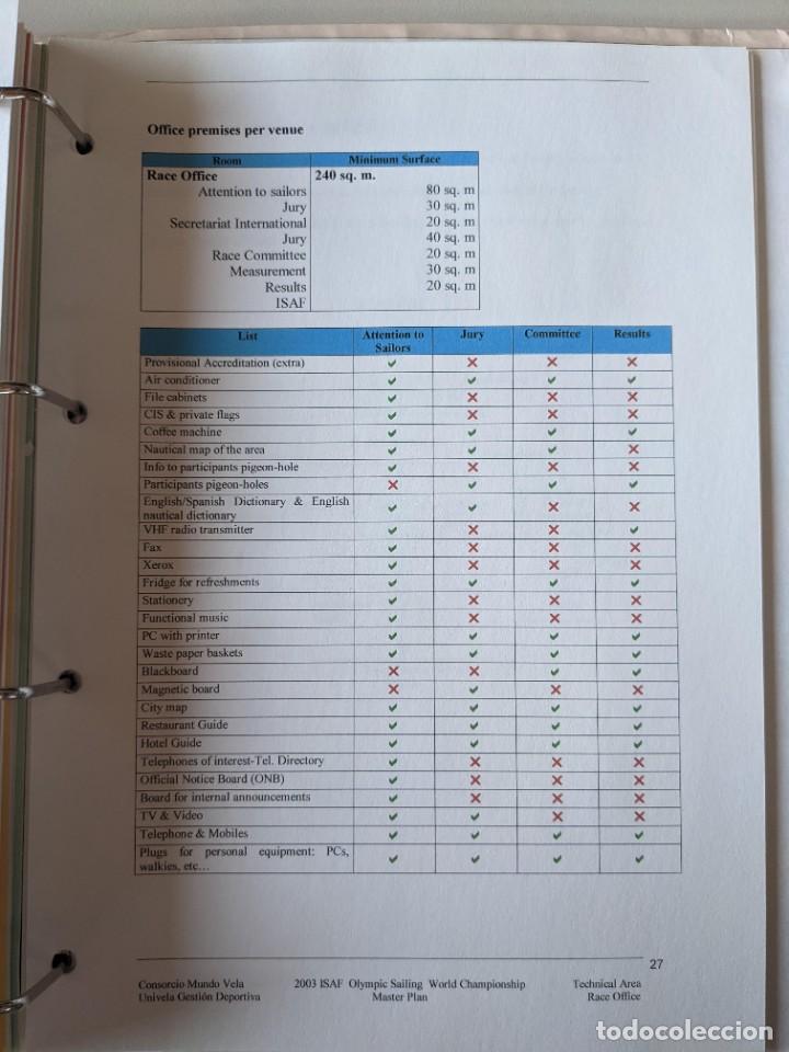 Documentos antiguos: ISAF 2003 CADIZ - OLYMPIC SAILING WORLD CHAMPIONSHIPS - MASTER PLAN - EXCEPCIONAL DOCUMENTO - Foto 7