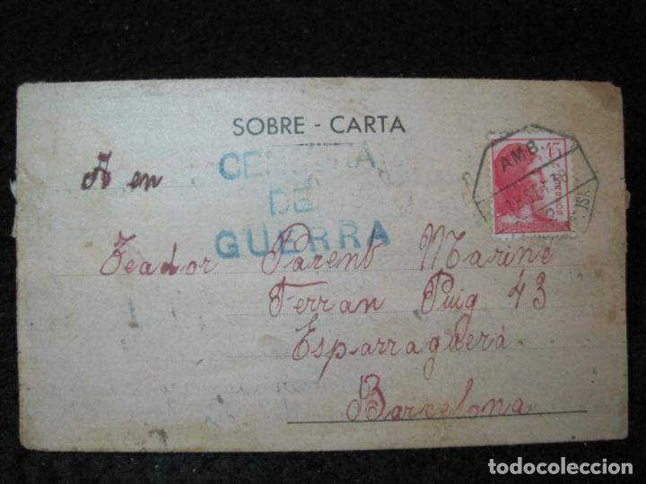 Documentos antiguos: GUERRA CIVIL-SELLO CENSURA DE GUERRA-SOBRE CARTA-VER FOTOS-(94.632)