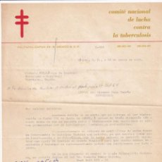 Documentos antiguos: MÉXICO 1965 - COMITÉ NACIONAL DE LUCHA CONTRA LA TUBERCULOSIS / DENEGACIÓN INTERCAMBIO DE SELLOS. Lote 346671108