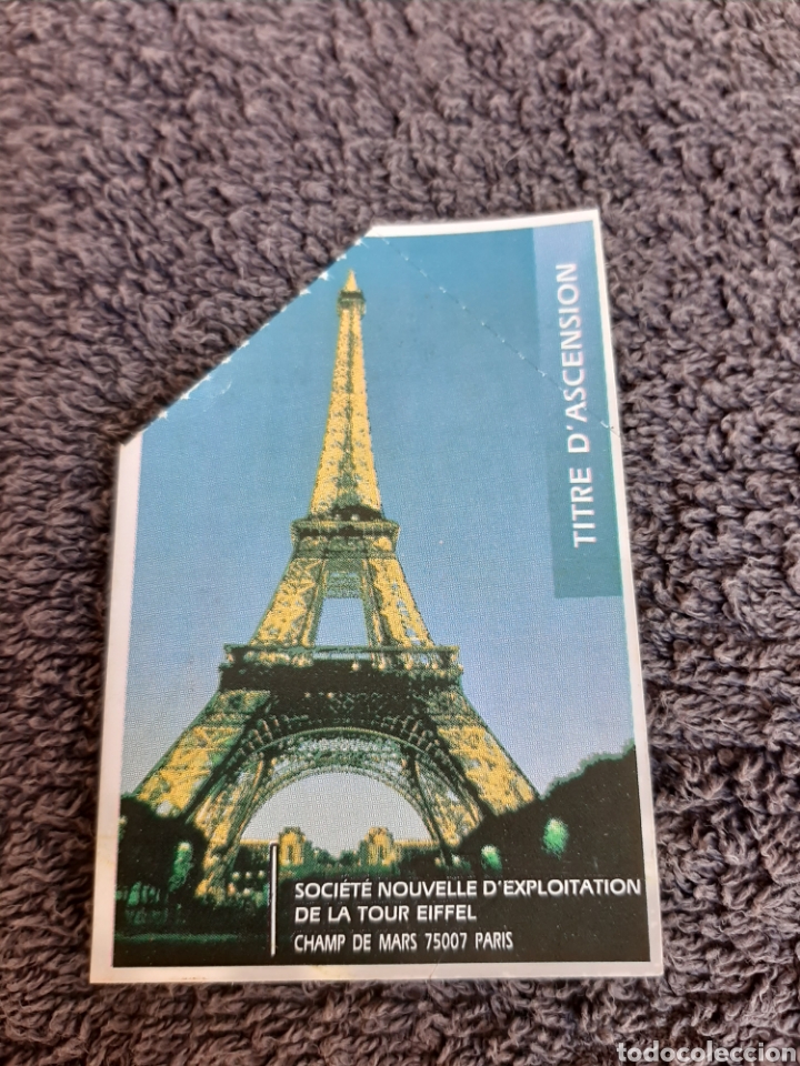 Documentos antiguos: ENTRADA TORRE EIFFEL PAR&Iacute;S 1995 COMPRA MINIMA 5&euro; - Foto 1