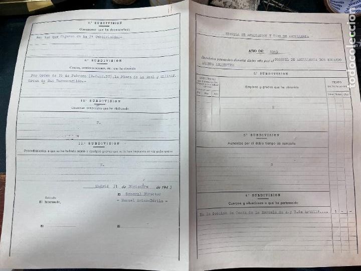 Documents Anciens: ESCUELA DE APLICACI&Oacute;N Y TIRO DE ARTILLERIA - SERVICIOS PRESTADOS - A&Ntilde;O 1943