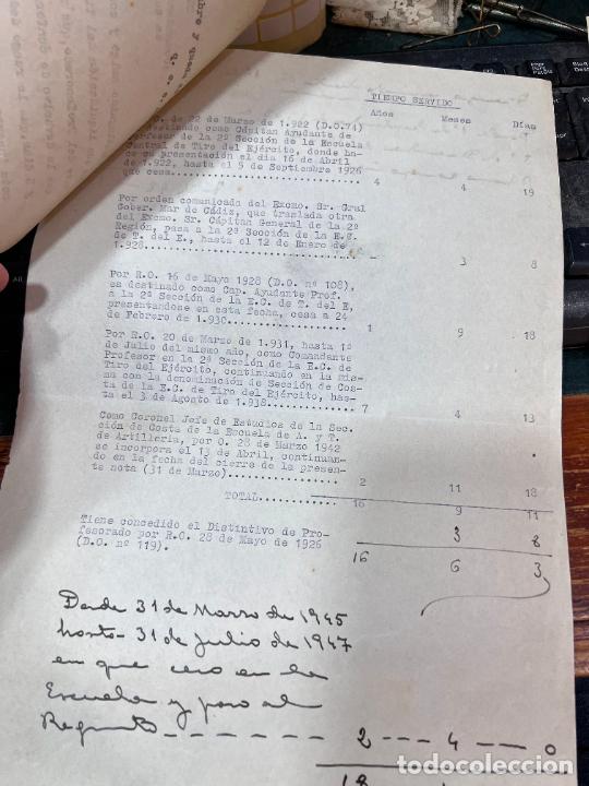Documentos antiguos: DOCUMENTO MILITAR ARTILLERIA - A&Ntilde;O 1945 - Foto 3