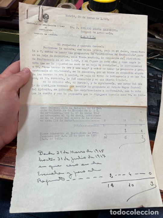 Documentos antiguos: DOCUMENTO MILITAR ARTILLERIA - A&Ntilde;O 1945 - Foto 1