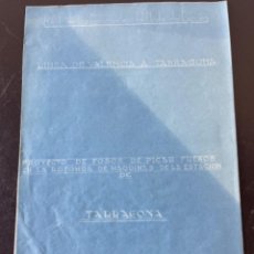 Documentos antiguos: PLANO DESPLEGABLE ESTACIÓN DE TARRAGONA PLANO EMPLAZAMIENTO. FERROCARRIL.1940’S