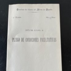 Documentos antiguos: PLIEGO DE CONDICIONES FACULTATIVAS EJECUCION DE OBRAS. PUENTE SOBRE EL RÍO FRANCOLÍ 1935. FERROCARRI