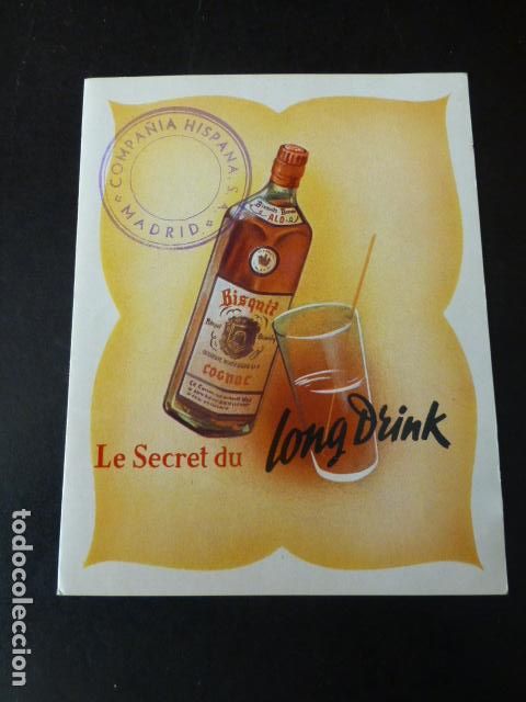 Documentos antiguos: COGNAC BISQUIT DIPTICO PUBLICITARIO - Foto 1