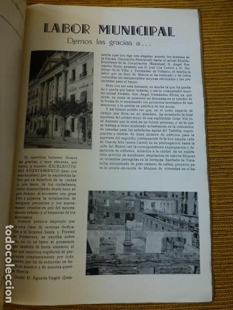 Documentos antiguos: MURCIA SEMANA SANTA Y FIESTAS DE PRIMAVERA 1954 PROGRAMA LIBRO - Foto 14