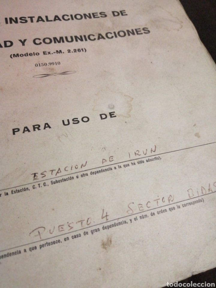 Documentos antiguos: IRUN, RENFE, LIBRO DE AVER&Iacute;AS A&Ntilde;OS 80. - Foto 2