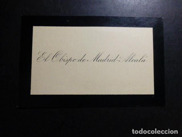 Documentos antigos: TARJETA DE VISITA LUTO EL OBISPO DE MADRID ALCAL&Aacute; HACIA 1900