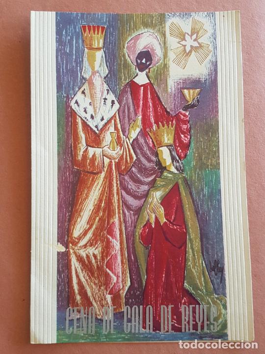 Documentos antigos: CENA DE GALA DE REYES HOTEL PLAZA MADRID 1961 DEL REY ILUSTRADOR MENU