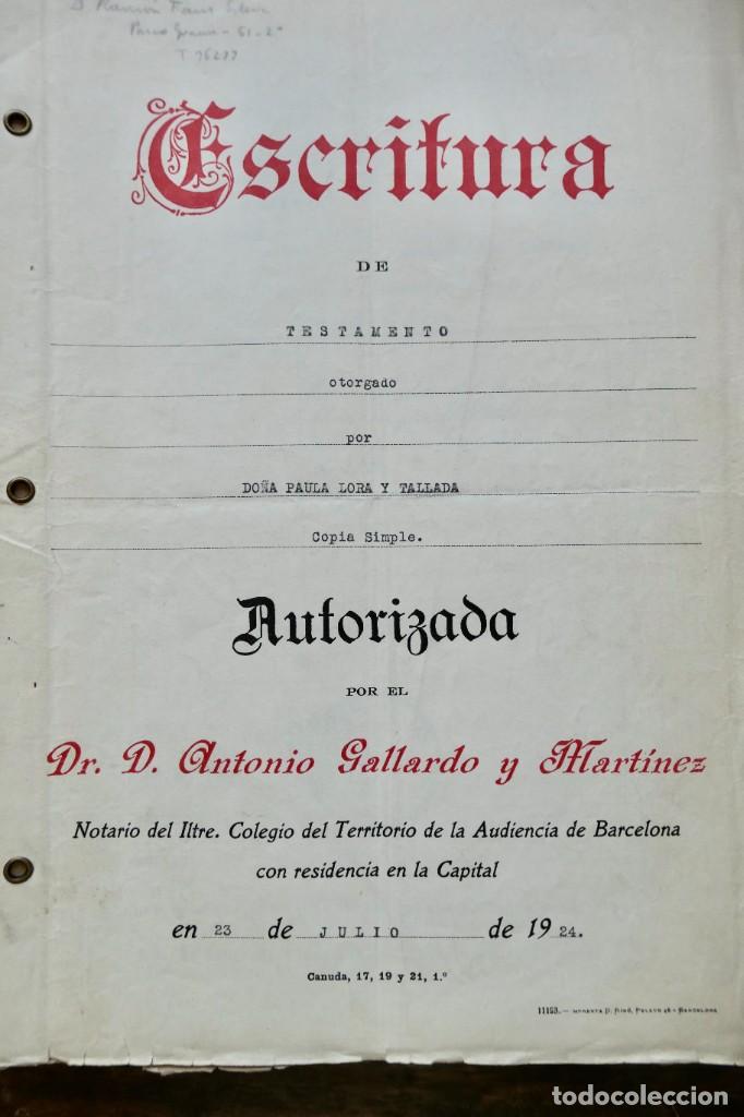 Documentos antiguos: VARIOS TESTAMENTOS Y DOCUMENTOS VARIOS. SIGLO XX - Foto 9