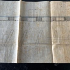 Documentos antiguos: PLANO DESPLEGABLE PUENTE DE GENER. FERROCARRIL 1880’S.