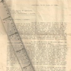 Documentos antiguos: 1939/43 DOS CARTAS DE CHILE A LA GARRIGA, DE HERMANO A HERMANA Y CUÑADO, AMOR, NEGOCIOS, GUERRA. Lote 353993893