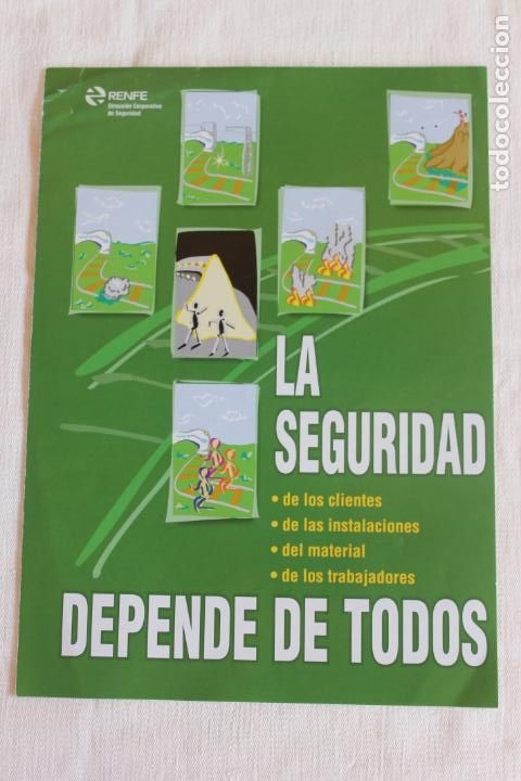 Documentos antiguos: RENFE LA SEGURIDAD DEPENDE DE TODOS - Foto 1