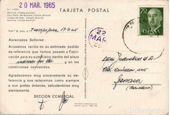 Documentos antiguos: Iberfil - Aislantes. Conductores... - Acuse Recibo Pedido AEG de Tarrasa - 22.03.1965 - 152x103mm