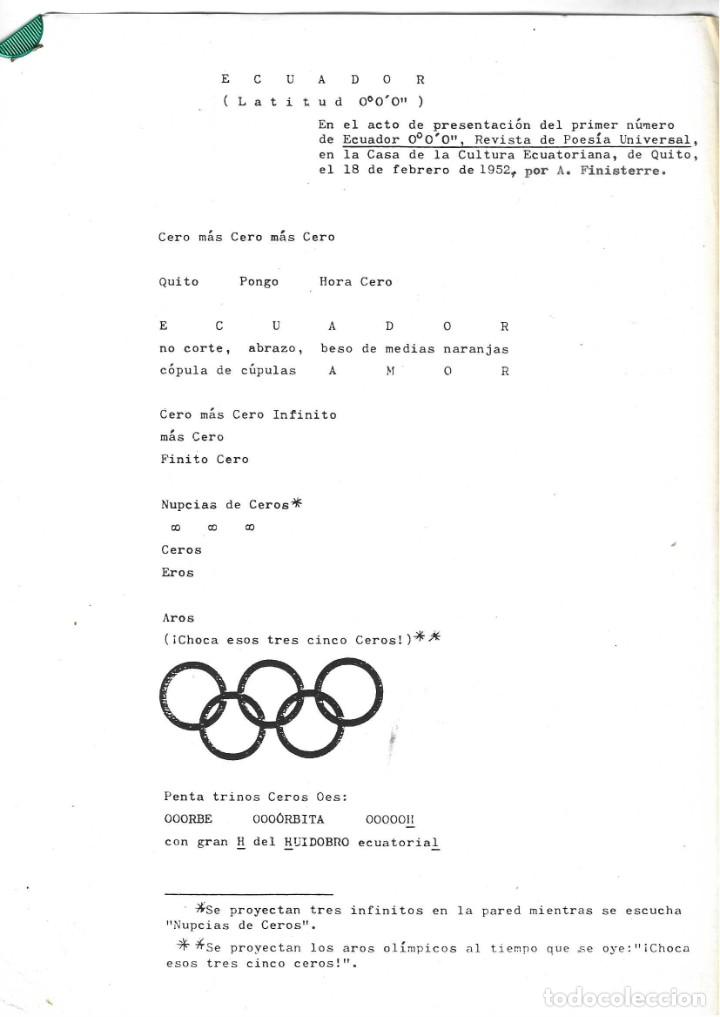 Documentos antiguos: Alejandro Finisterre, inventor del futbol&iacute;n. Presentaci&oacute;n de Ecuador 0&ordm;0&rsquo;0&rsquo;&rsquo;. Quito 18-2-1952.