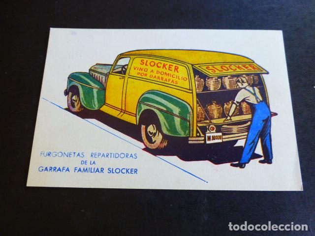 Documentos antiguos: MADRID TARJETA PUBLICITARIA VINO A DOMICILIO SLOCKER CALLE JUAN DE URBIETA CAMION